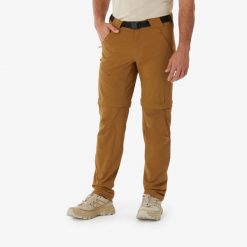 Second Life - Spodnie turystyczne męskie Quechua MH500 2w1 - Stan Dobry. Brązowe szorty męskie QUECHUA, bez wzorów, z materiału. Za 64.99 zł.