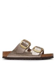 Birkenstock Klapki Arizona 1020882 Brązowy. Brązowe klapki damskie Birkenstock, bez wzorów, ze skóry, bez obcasa. Za 539.99 zł.