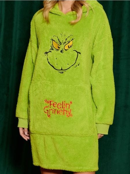 Bluza Snuddie Grinch - zielony. Zielone bluzy z kapturem damskie Sinsay, l. Za 79.99 zł.