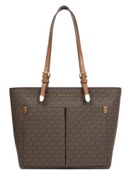 Michael Kors Shopper bag w kolorze ciemnobrązowym - 37 x 26 x 17 cm rozmiar: onesize. Brązowe shopper bag damskie Michael Kors, bez wzorów, z materiału, na ramię, bez dodatków. Za 850.52 zł.