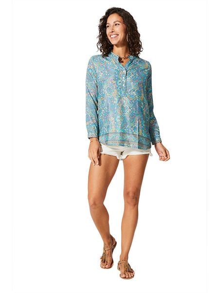 Aller Simplement Bluzka w kolorze niebiesko-żółtym rozmiar: 34/36. Niebieskie bluzki damskie Aller Simplement, bez wzorów, klasyczne, bez kołnierzyka, bez ramiączek. Za 56.99 zł.