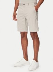 BOSS Szorty materiałowe Chino 50536723 Beżowy Slim Fit. Brązowe szorty męskie Boss, z bawełny, bez kołnierzyka. Za 449.99 zł.