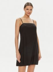 Gap Sukienka letnia 665882-01 Czarny Regular Fit. Czarne sukienki damskie GAP, na lato, xl, bez wzorów, ze lnu, bez kołnierzyka, bez ramiączek. Za 189.99 zł.