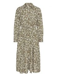 Camel Active Sukienka w kolorze oliwkowo-kremowym rozmiar: L. Brązowe sukienki damskie Camel Active, na co dzień, l, bez wzorów, z bawełny, bez kołnierzyka, bez ramiączek, midi, proste. Za 260.99 zł.