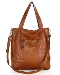 Torebka damska shopper A4 skóra naturalna - MARCO MAZZINI brąz camel. Brązowe shopper bag damskie bez wzorów, ze skóry, bez dodatków. Za 599.00 zł.