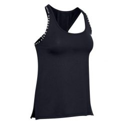 Koszulka fitness damska Under Armour Knockout Tank bez rękawów. Czarne bluzki sportowe damskie Under Armour, s, bez wzorów, bez ramiączek. Za 109.99 zł.