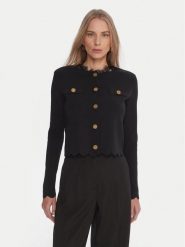 TWINSET Kardigan 252TP320A Czarny Regular Fit. Czarne kardigany damskie Twinset, xs, bez wzorów, z syntetyku. Za 913.25 zł.