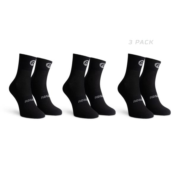 Skarpetki rowerowe Rogelli Core 3-pak. Czarne skarpetki męskie Rogelli, bez wzorów. W wyprzedaży za 52.00 zł.