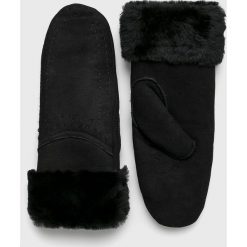 Emu Australia - Rękawiczki skórzane. Czarne rękawiczki damskie Emu Australia, bez wzorów, z materiału. W wyprzedaży za 339.90 zł.