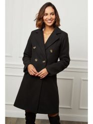 L'armoire de Suzette Płaszcz przejściowy w kolorze czarnym rozmiar: 42. Czarne płaszcze damskie L'armoire de Suzette, l, bez wzorów, klasyczne. Za 174.43 zł.