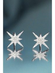 Maison héritage PARIS Złote kolczyki-wkrętki "Sirius" z diamentami rozmiar: onesize. Szare kolczyki damskie maison héritage PARIS, z diamentem, złote. Za 1,043.99 zł.