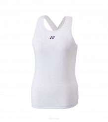 Top tenisowy Yonex Wimbledon Tank. Białe topy sportowe damskie YONEX, s, bez wzorów, z materiału, bez ramiączek. Za 202.99 zł.