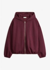 Bluza rozpinana z kapturem i balonowym dołem. Czerwone bluzy z kapturem damskie bonprix. Za 189.99 zł.