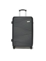 Semi Line Walizka duża T5743-2 Czarny. Czarne walizki Semi-line, bez wzorów, z tworzywa sztucznego, duże. Za 219.99 zł.