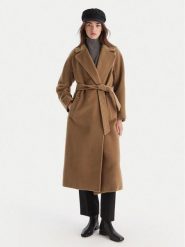 Weekend Max Mara Płaszcz wełniany Tempera 2525016082 Brązowy Regular Fit. Brązowe płaszcze damskie Weekend Max Mara, na zimę, bez wzorów, z wełny. Za 3,779.00 zł.