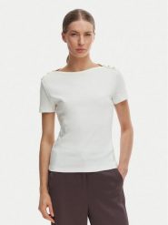 Tommy Hilfiger Top WW0WW47806 Beżowy Slim Fit. Brązowe topy sportowe damskie Tommy Hilfiger, s, bez wzorów, z bawełny, bez ramiączek. Za 129.99 zł.