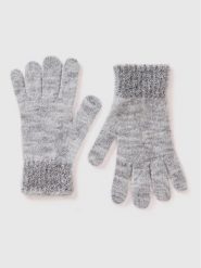 Benetton Rękawiczki w kolorze szarym rozmiar: 130. Szare rękawiczki dziecięce Benetton, z wełny, bez ramiączek. Za 61.31 zł.
