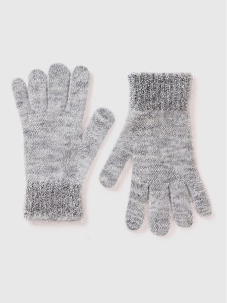 Benetton Rękawiczki w kolorze szarym rozmiar: 168. Szare rękawiczki dziecięce Benetton, z wełny, bez ramiączek. Za 61.02 zł.