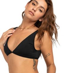 Góra stroju kąpielowego Billabong Sol Searcher Ava Tank. Czarne bikini damskie Billabong, bez wzorów. Za 99.99 zł.