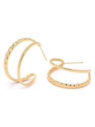 MOODE Kolczyki-półkreole "Honorine" rozmiar: onesize. Żółte kolczyki damskie MOODE, ze stali. Za 39.99 zł.