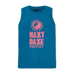 Damski tank top Protest Malang. Niebieskie topy damskie Protest, bez wzorów, bez kołnierzyka. Za 106.39 zł.