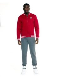 Bluza z bawełna z pełny zamek błyskawiczny na co dzień. Niebieskie bluzy bez kaptura męskie LEONE 1947 APPAREL, xs, z bawełny. Za 252.56 zł.