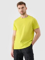 4F T-shirt regular z nadrukiem męski - zielony XXL. Zielone t-shirty męskie 4f, m, bez wzorów, z bawełny, bez kołnierzyka. W wyprzedaży za 29.99 zł.