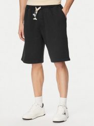 Guess Szorty materiałowe M6GD15 K3021 Czarny Regular Fit. Czarne szorty męskie Guess, z bawełny, bez kołnierzyka. Za 344.99 zł.