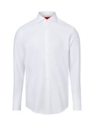 HUGO Koszula łatwa w prasowaniu Mężczyźni Slim Fit Bawełna biały, 41. Białe koszule męskie Hugo, m, bez wzorów, z bawełny, bez kołnierzyka, bez ramiączek. Za 349.95 zł.