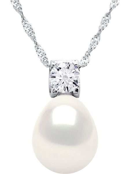 Pearline Srebrny naszyjnik z perłą - dł. 42 cm rozmiar: onesize. Białe naszyjniki damskie Pearline, srebrne. Za 152.99 zł.