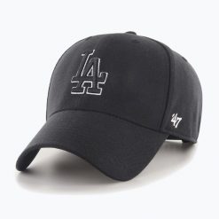 Czapka z daszkiem 47 Brand MLB Los Angeles Dodgers MVP. Czarne czapki męskie 47 Brand, na wiosnę, bez wzorów. Za 99.99 zł.
