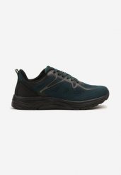Niebieskie Buty Sportowe Sneakersy z Geometrycznym Wzorem Odirina. Niebieskie buty sportowe na co dzień męskie Born2be, bez zapięcia. Za 109.99 zł.