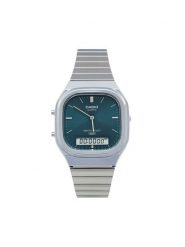 Casio Zegarek AQ-240E-3AEF Srebrny. Szare, analogowe zegarki męskie Casio, srebrne. Za 299.99 zł.