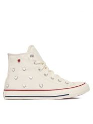 Converse Trampki Chuck Taylor All Star Hearts A19055C Biały. Białe trampki i tenisówki damskie Converse, bez wzorów, z materiału. Za 379.99 zł.
