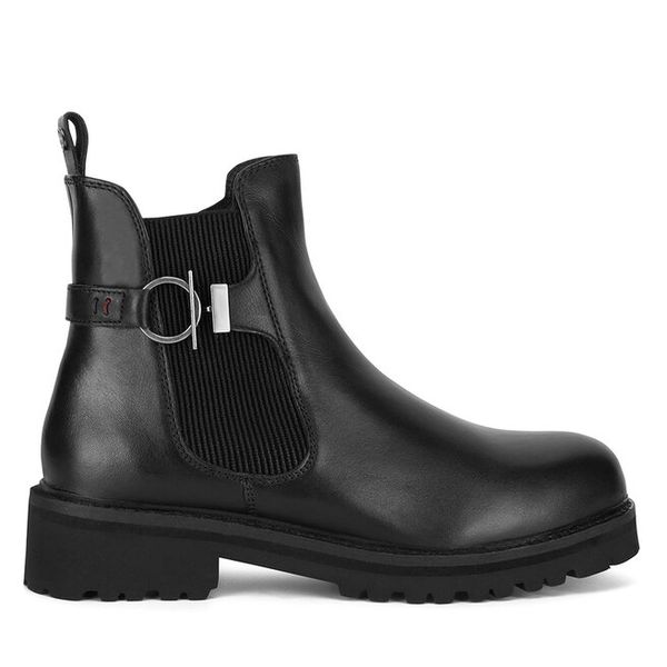 Botki U.S. Polo Assn. Czarne botki damskie U.S. Polo Assn., bez obcasa, na płaskiej podeszwie, bez zapięcia. Za 379.99 zł.