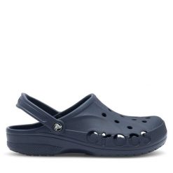 Klapki Crocs. Niebieskie klapki damskie Crocs, bez wzorów, bez obcasa. Za 159.99 zł.