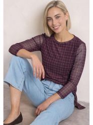 Street One Koszulka w kolorze bordowym rozmiar: 38. Czerwone bluzki damskie Street One, bez wzorów, bez kołnierzyka. Za 149.95 zł.