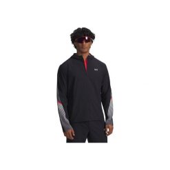 Kurtka do biegania męska Under Armour Velociti Storm Hooded. Czarne kurtki treningowe męskie Under Armour, m, bez wzorów, do biegania. Za 399.99 zł.