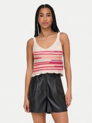 ONLY Top Merida 15344404 Różowy Regular Fit. Czerwone topy damskie Only, s, bez wzorów, z syntetyku, bez kołnierzyka. Za 69.99 zł.