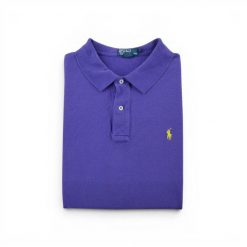Second life - T-shirt męski Polo Ralph Lauren z krótkim rękawem - Jak nowy. Fioletowe koszulki polo męskie Ralph Lauren, l, bez wzorów, bez ramiączek. Za 127.76 zł.