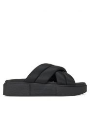 Tommy Jeans Klapki Tjw Flatform Sandal EN0EN02775 Czarny. Czarne klapki damskie Tommy Jeans, bez wzorów, z jeansu, bez obcasa. Za 219.99 zł.
