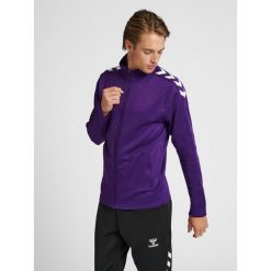 Bluza sportowa dla dorosłych Hummel Core XK Poly Zip Sweat. Niebieskie bluzy sportowe damskie HUMMEL, na wiosnę, s, bez wzorów, z dresówki, bez ramiączek, długie, bez kaptura. Za 190.05 zł.
