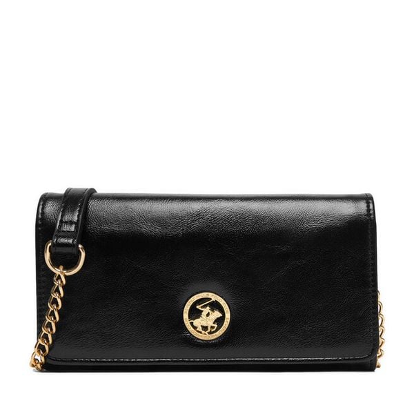 Portfel Beverly Hills Polo Club. Czarne portfele damskie Beverly Hills Polo Club, bez wzorów. Za 99.99 zł.