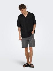 ONLY & SONS Szorty dżinsowe "Onsweft" w kolorze szarym rozmiar: XL. Szare szorty męskie Only & Sons, z jeansu, bez kołnierzyka. Za 69.91 zł.