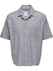 ONLY & SONS Koszula "Caiden" w kolorze szarym rozmiar: L. Szare koszule męskie Only & Sons, l, bez wzorów, bez kołnierzyka, bez ramiączek. Za 92.21 zł.