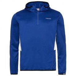 Bluza sportowa męska Head Club Technical. Niebieskie bluzy sportowe męskie HEAD, bez wzorów, sportowe, bez kołnierzyka, bez ramiączek. Za 292.00 zł.