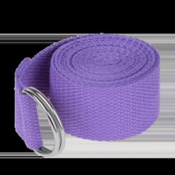 Pasek do jogi rozciągania yoga belt taśma materiałowa do stretchingu Rebel. Fioletowe paski męskie REBEL ACTIVE, bez wzorów, z materiału. Za 10.00 zł.