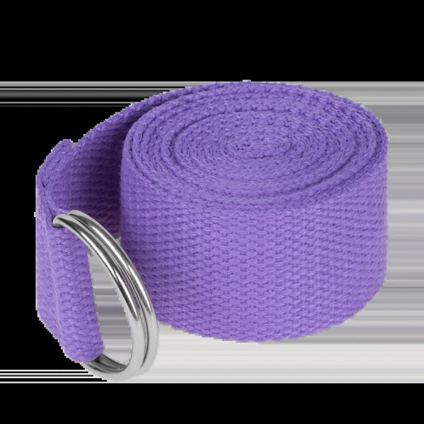 Pasek do jogi rozciągania yoga belt taśma materiałowa do stretchingu Rebel. Fioletowe paski męskie REBEL ACTIVE, bez wzorów, z materiału. Za 10.00 zł.