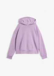 Bluza oversize z kapturem z miękkiej mieszanki bawełny. Białe bluzy z kapturem damskie bonprix, z bawełny. Za 109.99 zł.