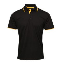 Męska Koszulka Polo Coolchecker Contrast. Brązowe koszulki polo męskie PREMIER, m, bez wzorów, bez ramiączek. Za 92.99 zł.